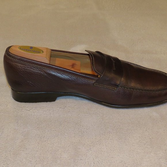 JM J.M. Weston Brown Leather Penny Loafers 625 9.5 E main image 6